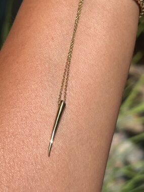 Gorjana Gold Tone Spike Pendant Necklace
